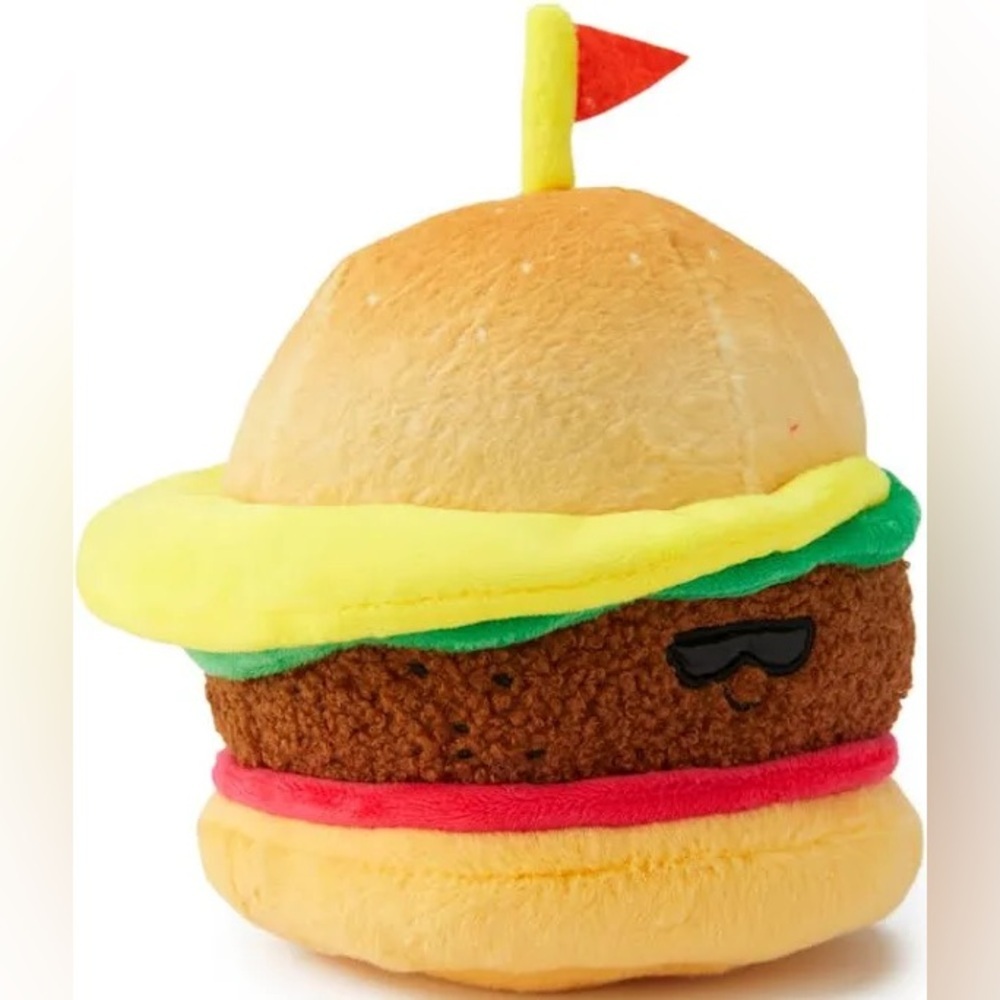 NWT JEFFREYS TOY BOX COLLECTABLE Plush Hamburger Toy with Sunglasses - Picture 3 of 3